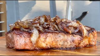 Weber Q Griddle Steak and Onions [upl. by Moria225]