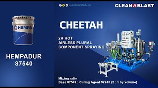 Hempadur 87540 is an aminecured  Cheetah 2K Hot Airless Plural Component Spraying Equipment [upl. by Attennaej640]