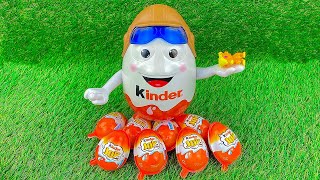 Oddly Satisfying Video  How to Unpack ASMR Big Kinder Joy Lollypops amp Sweets [upl. by Airtemak]