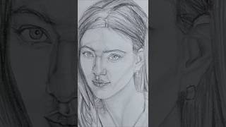 Start drawing realistic portrait draw drawing portraitdrawing shorts [upl. by Nairod]