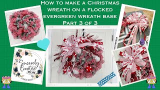 Part 3 How to add a bow and picks to a wreath [upl. by De]