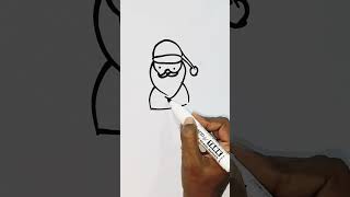 How To Draw Santa Claus Drawing For Kids hat santa painting trending shorts viralvideo [upl. by Towbin9]