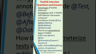 TestNG Framework in SeleniumTestNG TutorialTestNG Interview Questions and AnswersTestNG framework [upl. by Aljan]