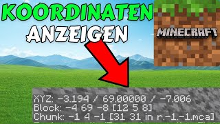 Minecraft Koordinaten anzeigen Java amp Bedrock – Tutorial [upl. by Nelg]