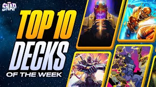 TOP 10 BEST DECKS IN MARVEL SNAP  Weekly Marvel Snap Meta Report 106 [upl. by Aztilem]