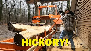 Hickory on the sawmill [upl. by Ellmyer]