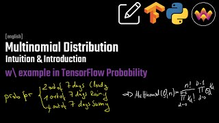 Multinomial Distribution  Intuition amp Introduction  example in TensorFlow Probability [upl. by Quiteria]