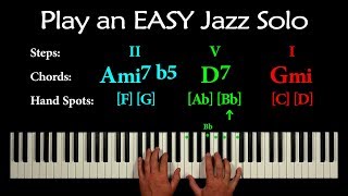 EASY JAZZ PIANO IMPROVISATION 251 in minor [upl. by Llerryt]