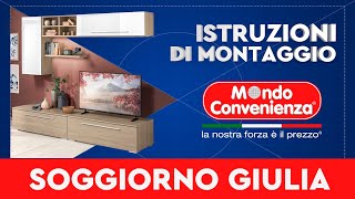 Istruzioni di montaggio Soggiorno Giulia  MONDO CONVENIENZA [upl. by Gredel]