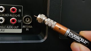 Insert Battery into the TV and watch all the channels in the world  Antenna Booster [upl. by Htebesile]