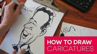 How To Draw Caricatures Live  Overview  Jerry Seinfeld [upl. by Llerdnad]