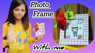 Beautiful Photo Frame Making  DIY School Project  DIY Photo Frame 🖼️🪟 [upl. by Htur611]