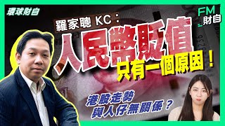 KC 羅家聰  人民幣貶值只有一個原因！港股走勢與人仔無關係？【CC字幕】 fm財自 美股 納指 投資 加息 經濟 人民幣 環球財自 [upl. by Neitsirk]