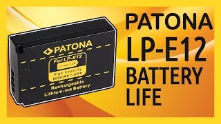 PATONA LPE12 Battery Life Shooting Time  How Long Does It Last [upl. by Africah]