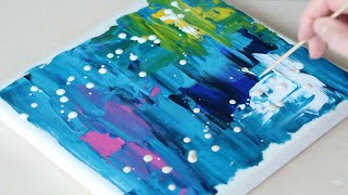 Rain Drops｜Acrylic Painting｜Easy Art｜Abstract｜Tutorial｜Relaxing Satisfying Paints｜Asmr｜19 [upl. by Dowell]