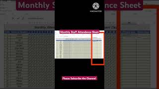 countif formula in excel  attendance count formula in excel  shorts Monthly Attendance Sheet [upl. by Oringa66]