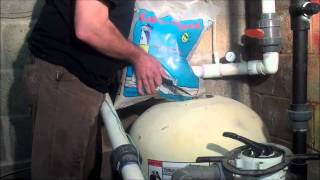 POOLCENTERcom  How to change pool filter sand [upl. by Ayifas577]