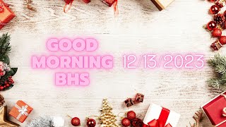 Barberton High School Morning Announcements for Thursday December 14 2023 [upl. by Ferneau]