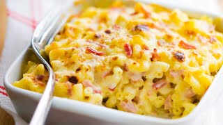 Recette  Gratin de pâtes au jambon façon Cyril Lignac [upl. by Backer]