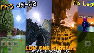 Top 10  Best Minecraft PE Shaders For Low End Devices 2020 MCPE Shaders No Lag MCPEWindows 10 [upl. by Otreblanauj586]