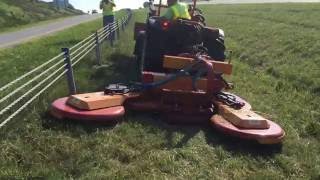 Penn DOT Guardrail Mowing  The Fischer GL Mower Impresses Again [upl. by West]