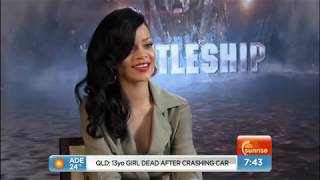 Rihanna Natalie Barrs controversial interview with the singer and Battleship star  Sunrise [upl. by Pax326]