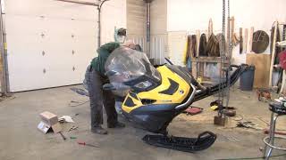 Skidoo Skandic and tundra ski widening kit Trapping Inc TV [upl. by Aiclid]