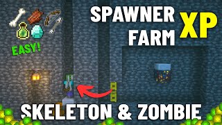 BEST Zombie and Skeleton Mob Spawner XP Farm in Minecraft 121 [upl. by Acillegna]