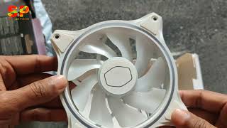 Cooler Master MF120 Halo White Edition ARGBDual Ring Addressable RGB Lighting Fan Unboxing [upl. by Bella831]