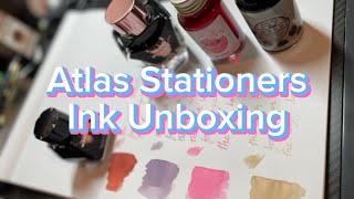 Atlas Stationers Ink Unboxing Restock of Limited and New Inks [upl. by Eirhtug137]