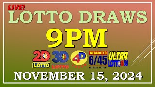 LOTTO RESULT TODAY 9PM DRAW NOVEMBER 15 2024Gaming Channel 15K36 [upl. by Marieann928]