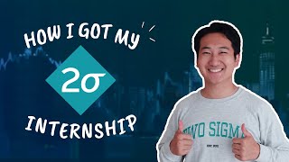 How I got a Two Sigma Internship for Software Engineering [upl. by Schlesinger]