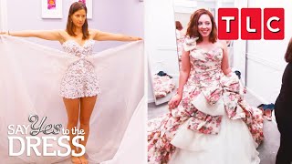 Most Unique Wedding Dresses of ALL TIME  Say Yes To The Dress  TLC [upl. by Hairacaz]