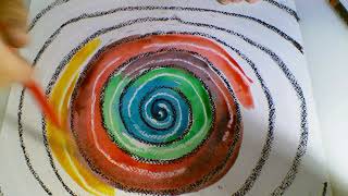 At Home Art Lesson  Hundertwasser Spiral For Kids [upl. by Notsuj752]