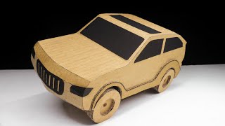 How to Make Cardboard Car Craft  Home made  Cardboard Art amp Craft DIY [upl. by Ykroc69]