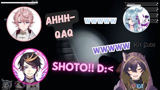 10 minutes of Shoto griefing in Phasmophobia with Shu Minase Elira [upl. by Leeban872]