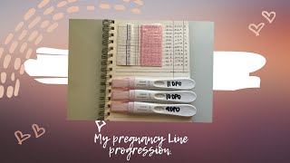 Positive Pregnancy line progression [upl. by Cibis]