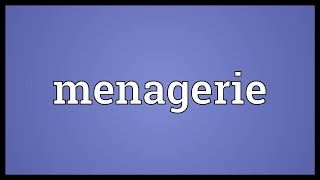 Menagerie Meaning [upl. by Wald]