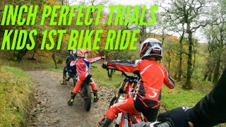 Inch Perfect Trials  Father amp Son Kids first motorbike experience [upl. by Idroj]