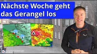 Das große Gerangel mit kräftigen Tiefs einer Luftmassengrenze und viel Regen [upl. by Llerahs]