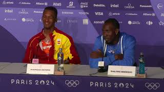 JORDAN DIAZ FORTUN WINS FIRST SPANISH TRIPLE JUMP GOLD PEDRO PICHARDO SILVER  PRESS CONFERENCE [upl. by Assela542]