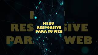 Menú responsive para tu página web🌐👨‍💻 [upl. by Ez]