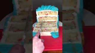 How to cut a tall cake easy way more servings [upl. by Klatt]