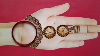 stylish special mehndi l long video l fornt hand mehndi l coins 🪙 sa bangle mehndi l new 2024sonam [upl. by Annahsal888]