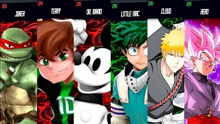 Team Cartoon Vs Team Anime  Requested Smash Battle [upl. by Irac]