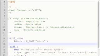 Phpde Dosya Sistem Fonksiyonları Ders 33 [upl. by Anaeerb417]