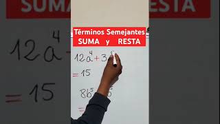 SUMA Y RESTA de Términos semejantes [upl. by Hctub]