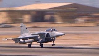 Swedish Saab JAS 39 Gripen Preflight amp Takeoff [upl. by Balthasar]