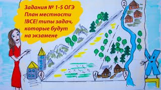 Задания 15 План местности ОГЭ 2025 по математике из банка ФИПИ разбор всех прототипов [upl. by Neyud946]