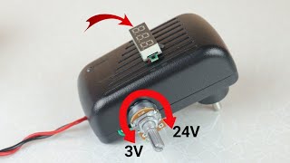 Turn Any Fixed Voltage Adapter to Variable Voltage Output 3V  24V [upl. by Petey]